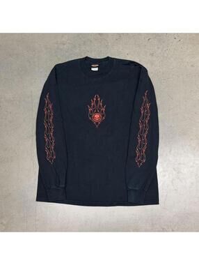 Vintage Harley Davidson Flame Long Sleeve T-Shirt Mens XL Australia 2005 Y2K